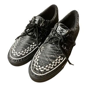 TUK D-ring Creepers men’s size 12 loafers goth punk Y2K 90s grunge skull